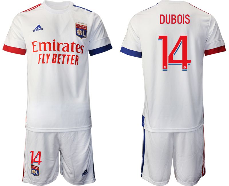 Men 2020-2021 club Lyon home #14 white Soccer Jerseys->other club jersey->Soccer Club Jersey